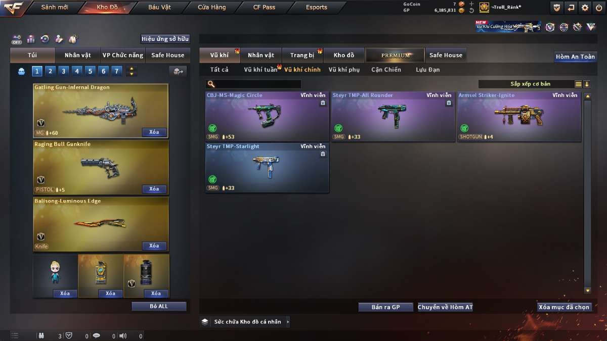shop acc cf uy tin gia re